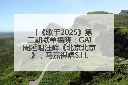 《歌手2025》第三期歌单揭晓：GAI周延唱汪峰《北京北京》，马嘉祺唱S.H.E《你曾是少年》