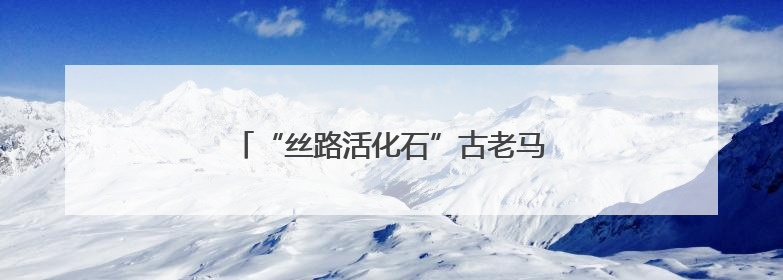 “丝路活化石”古老马种优质基因永久保存