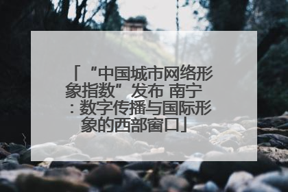 “中国城市网络形象指数”发布 南宁：数字传播与国际形象的西部窗口