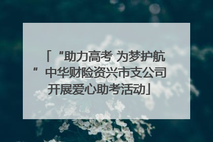“助力高考 为梦护航”中华财险资兴市支公司开展爱心助考活动