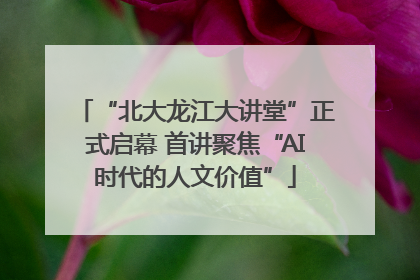“北大龙江大讲堂”正式启幕 首讲聚焦“AI时代的人文价值”