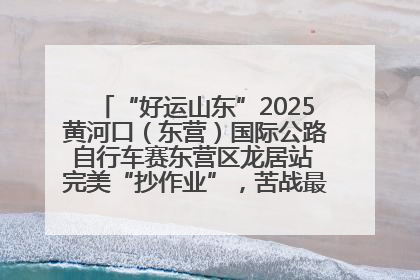“好运山东”2025黄河口（东营）国际公路自行车赛东营区龙居站 完美“抄作业”，苦战最后时刻黄衫易主