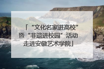 “文化名家进高校”暨“非遗进校园”活动走进安徽艺术学院