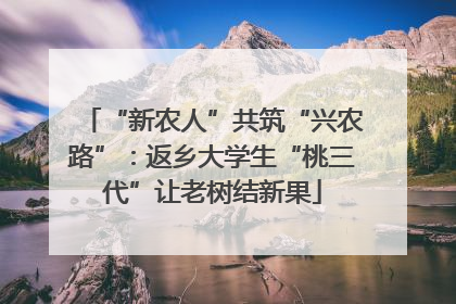 “新农人”共筑“兴农路”：返乡大学生“桃三代”让老树结新果