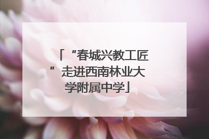 “春城兴教工匠”走进西南林业大学附属中学