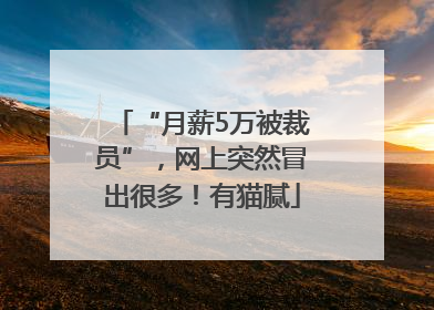 “月薪5万被裁员”，网上突然冒出很多！有猫腻