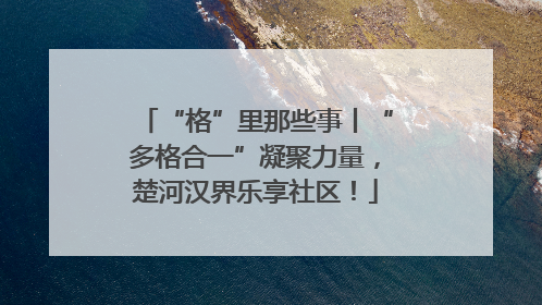 “格”里那些事丨“多格合一”凝聚力量，楚河汉界乐享社区！