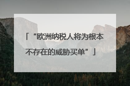 “欧洲纳税人将为根本不存在的威胁买单”