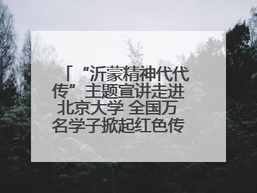 “沂蒙精神代代传”主题宣讲走进北京大学 全国万名学子掀起红色传承热潮