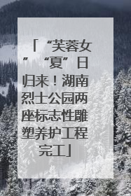 “芙蓉女”“夏”日归来！湖南烈士公园两座标志性雕塑养护工程完工