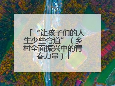 “让孩子们的人生少些弯道”（乡村全面振兴中的青春力量）