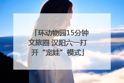 环动物园15分钟文旅圈 汉阳六一打开“宠娃”模式