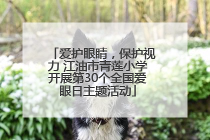 爱护眼睛，保护视力 江油市青莲小学开展第30个全国爱眼日主题活动