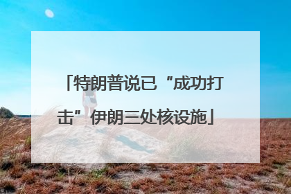 特朗普说已“成功打击”伊朗三处核设施