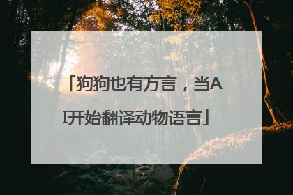 狗狗也有方言，当AI开始翻译动物语言