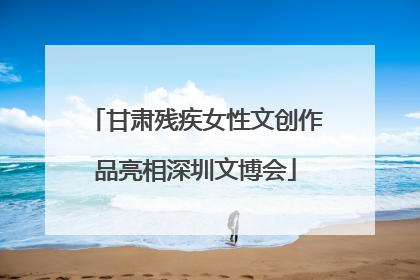 甘肃残疾女性文创作品亮相深圳文博会
