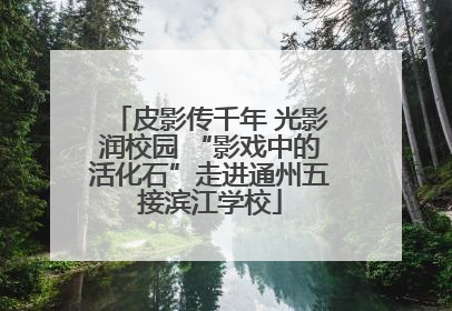 皮影传千年 光影润校园 “影戏中的活化石”走进通州五接滨江学校