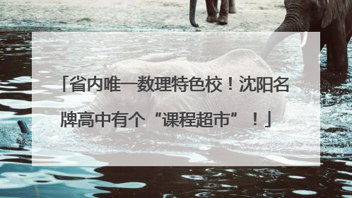 省内唯一数理特色校！沈阳名牌高中有个“课程超市”！