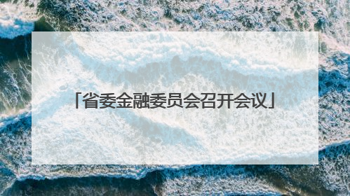 省委金融委员会召开会议