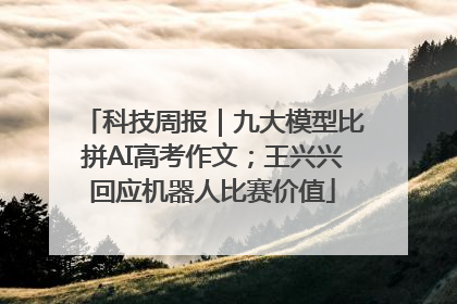 科技周报｜九大模型比拼AI高考作文；王兴兴回应机器人比赛价值