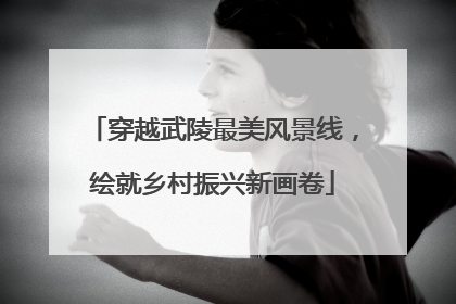 穿越武陵最美风景线，绘就乡村振兴新画卷