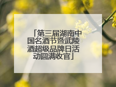 第三届湖南中国名酒节暨武陵酒超级品牌日活动圆满收官