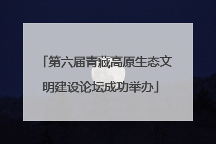 第六届青藏高原生态文明建设论坛成功举办