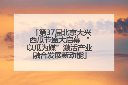 第37届北京大兴西瓜节盛大启幕 “以瓜为媒”激活产业融合发展新动能
