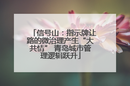 信号山：指示牌让路的微治理产生“大共情” 青岛城市管理逻辑跃升