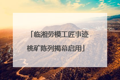 临湘劳模工匠事迹桃矿陈列揭幕启用