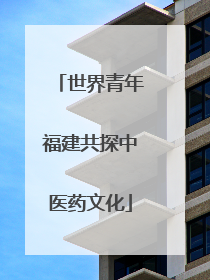 世界青年福建共探中医药文化