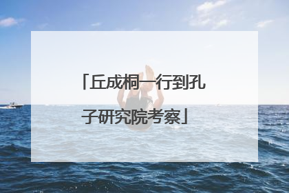 丘成桐一行到孔子研究院考察