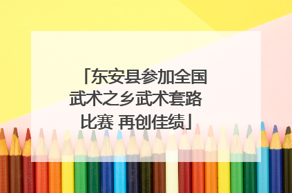东安县参加全国武术之乡武术套路比赛 再创佳绩