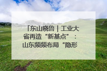 东山晓鲁｜工业大省再造“新基点”：山东频频布局“隐形冠军”背后