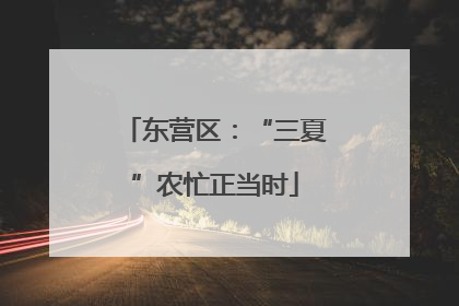 东营区：“三夏”农忙正当时