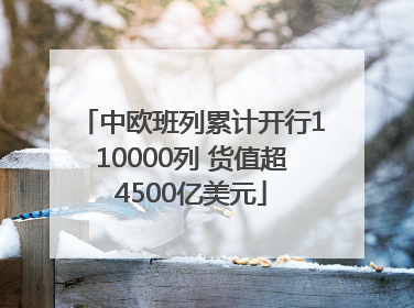 中欧班列累计开行110000列 货值超4500亿美元