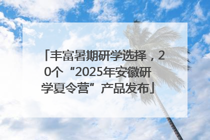 丰富暑期研学选择，20个“2025年安徽研学夏令营”产品发布