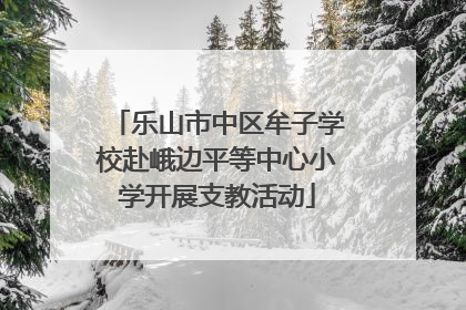 乐山市中区牟子学校赴峨边平等中心小学开展支教活动