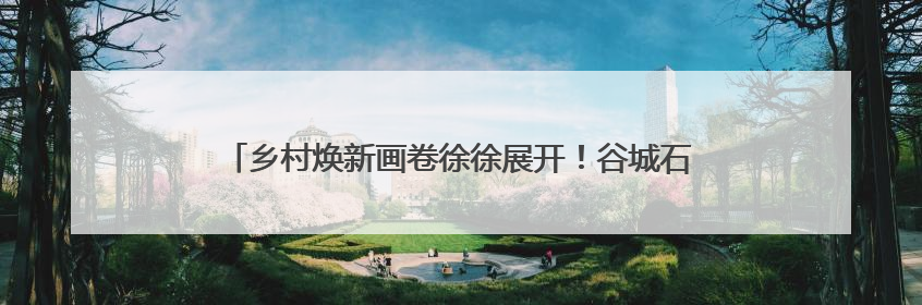 乡村焕新画卷徐徐展开！谷城石花镇中心公园奋进建设初显成效