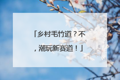 乡村毛竹道？不，潮玩新赛道！