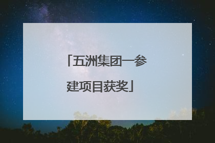 五洲集团一参建项目获奖