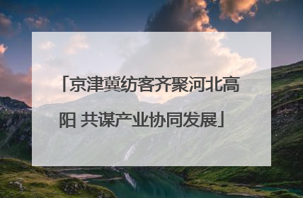 京津冀纺客齐聚河北高阳 共谋产业协同发展