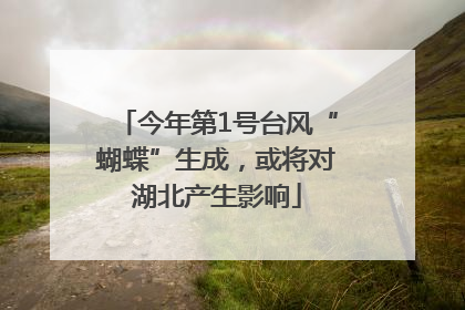 今年第1号台风“蝴蝶”生成，或将对湖北产生影响