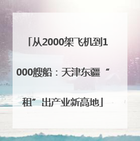 从2000架飞机到1000艘船：天津东疆“租”出产业新高地