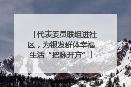 代表委员联组进社区，为银发群体幸福生活“把脉开方”