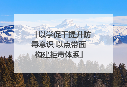 以学促干提升防毒意识 以点带面构建拒毒体系