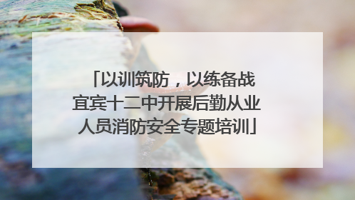 以训筑防，以练备战 宜宾十二中开展后勤从业人员消防安全专题培训