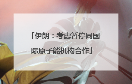 伊朗：考虑暂停同国际原子能机构合作