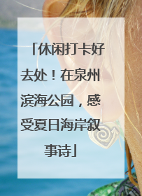 休闲打卡好去处！在泉州滨海公园，感受夏日海岸叙事诗