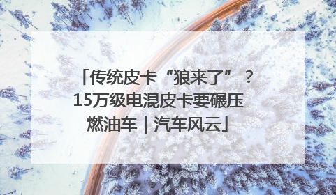 传统皮卡“狼来了”？15万级电混皮卡要碾压燃油车｜汽车风云